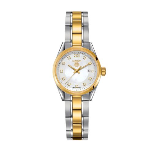 TAG Heuer Carrera Quartz 27 Stainless Steel / Yellow Gold / MOP - Diamond / Bracelet